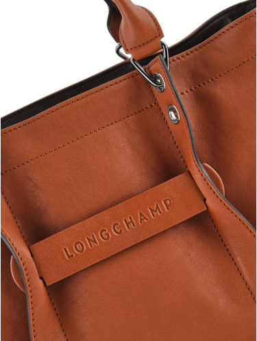 Longchamp 1285/772 - CUIR DE VEAU - COGNAC Longchamp 3D porte main m Sac porté main