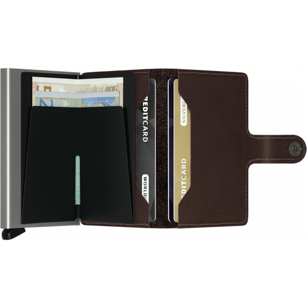 Secrid M - CUIR DE VACHETTE - DARK BROW secrid miniwallet original porte cartes Porte-cartes