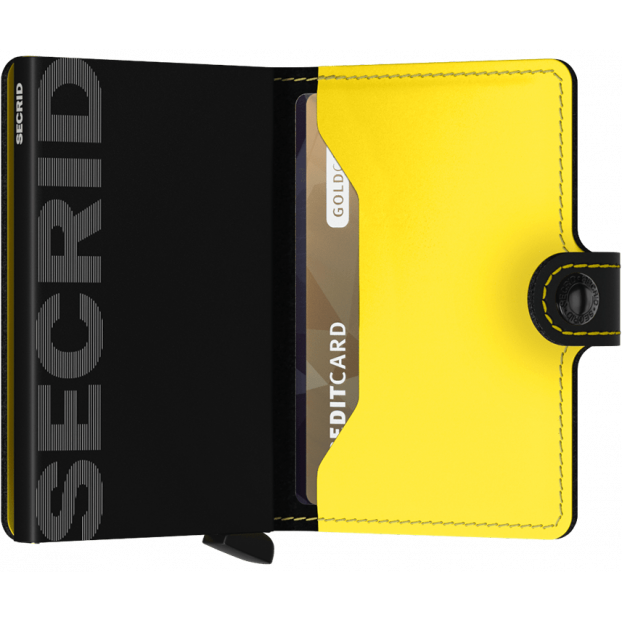Secrid MM - CUIR DE VACHETTE - BLACK/YE secrid miniwallet porte cartes rfid Porte-cartes
