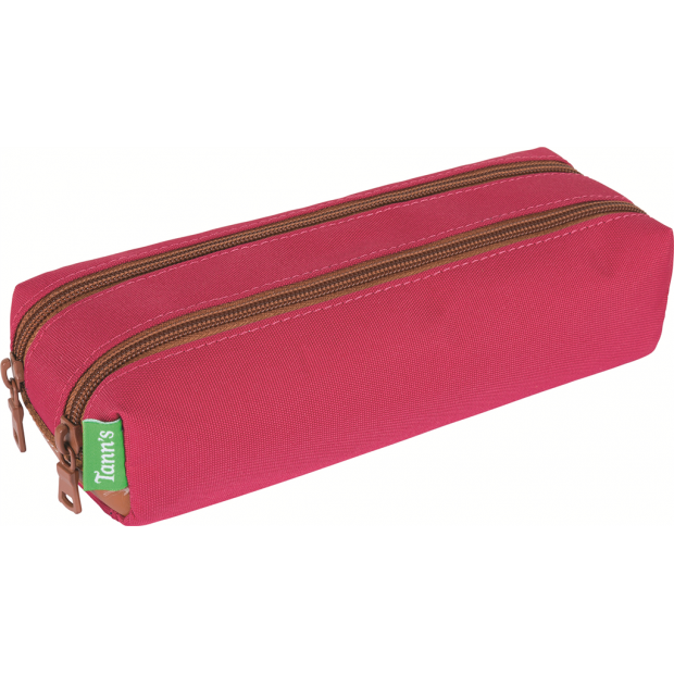 Tann's 121 - POLYESTER - PRUNE - 14 tann's trousse double Petite maroquinerie