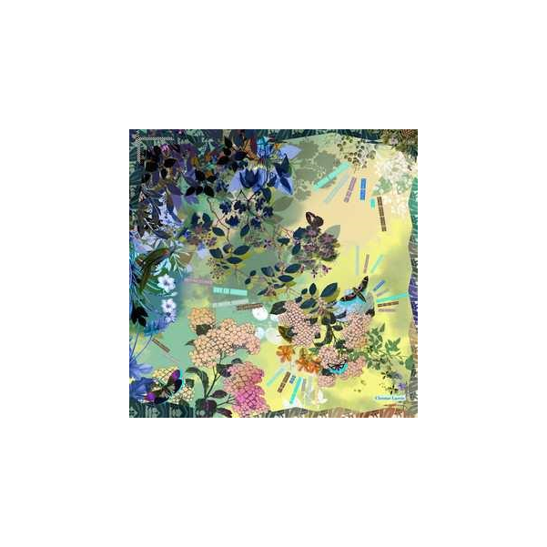 La Seta Mantero 2768JT119 - SOIE - YELLOW - 2 lacroix foulard en mon jardin Foulards/Etoles