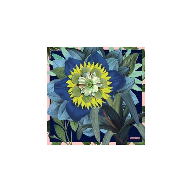 La Seta Mantero 2768JT601 - SOIE - BLUE - 2 lacroix foulard flowersworks Foulards/Etoles