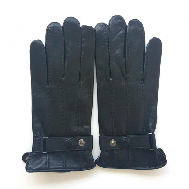 Poujade 1267DS - AGNEAU - NOIR gants h Gants