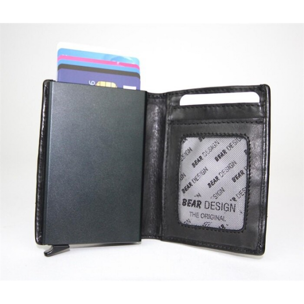 Bear Design CL15635 - CUIR DE VACHETTE - NOI bear design-classic-porte cartes Porte-cartes
