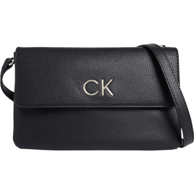 Calvin Klein K609140 - POLYURÉTHANE - NOIR -  calvin klein-re-lock-crossbody Sac porté travers