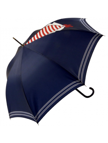 Guy De Jean LPF48 - POLYESTER - MARINE - 1 le parapluie français-matelote-canne automatique Parapluies