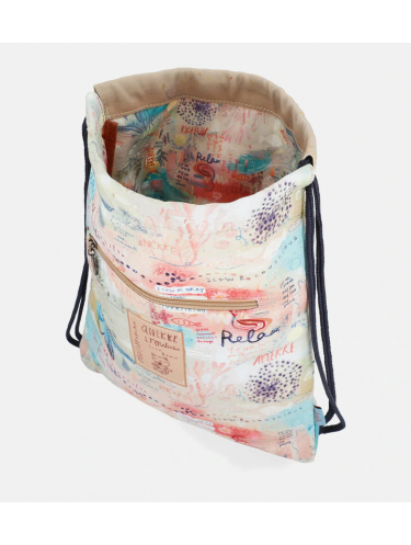 Anekke 34700-701 - POLYESTER - BEIGE aneeke-méditérranéen-sac à dos simple Sacs à mains