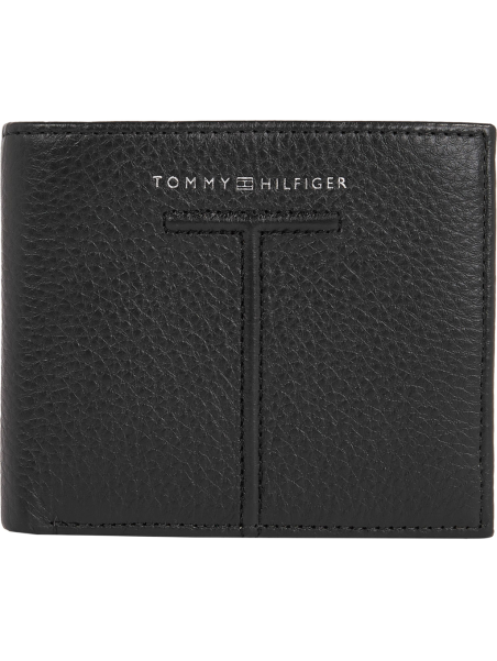 Tommy Hilfiger AM10612 - CUIR DE VACHETTE - NOI tommy hilfiger-th central-portefeuille italien Portefeuilles