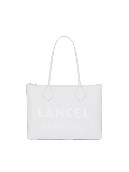 Lancel A12135 - CUIR DE VACHETTE - BLAN lancel essential cabas a4 shopping