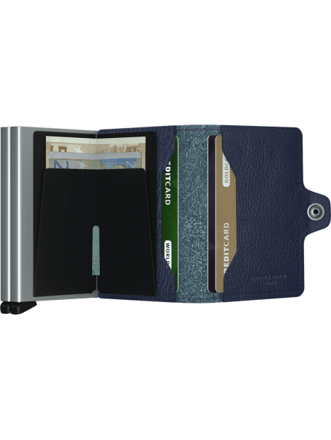 Secrid TVG - ALUMINIUM/CUIR - NAVY/SILV secrid-twinwallet-porte cartes Porte-cartes