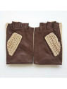 Poujade 702F - AGNEAU/COTON - HAVANE poujade-mitaine crochet-gants femme Gants