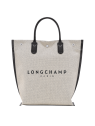 Longchamp 10211/HSG - COTON ET CUIR - ÉCRU longchamp - essentiel toile - cabas hauteur Sac porté main