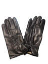 Glove Story 22112TR - CUIR D'AGNEAU - NOIR - glove story-plissage fantaisie-gants homme Gants