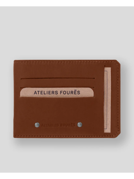 Les Ateliers Foures 948 - CUIR DE VACHETTE - FAUVE 948 Porte-cartes