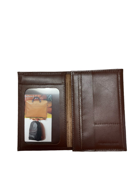 Frandi 222/23 RFID - VEAU - CHOCOLAT frandi - veau - porte cartes identité 3 volets Porte-cartes