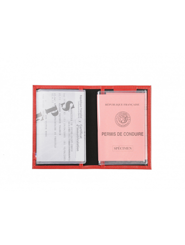 Frandi 330/25 - CUIR DE VACHETTE - ROUG porte-cartes Porte-cartes